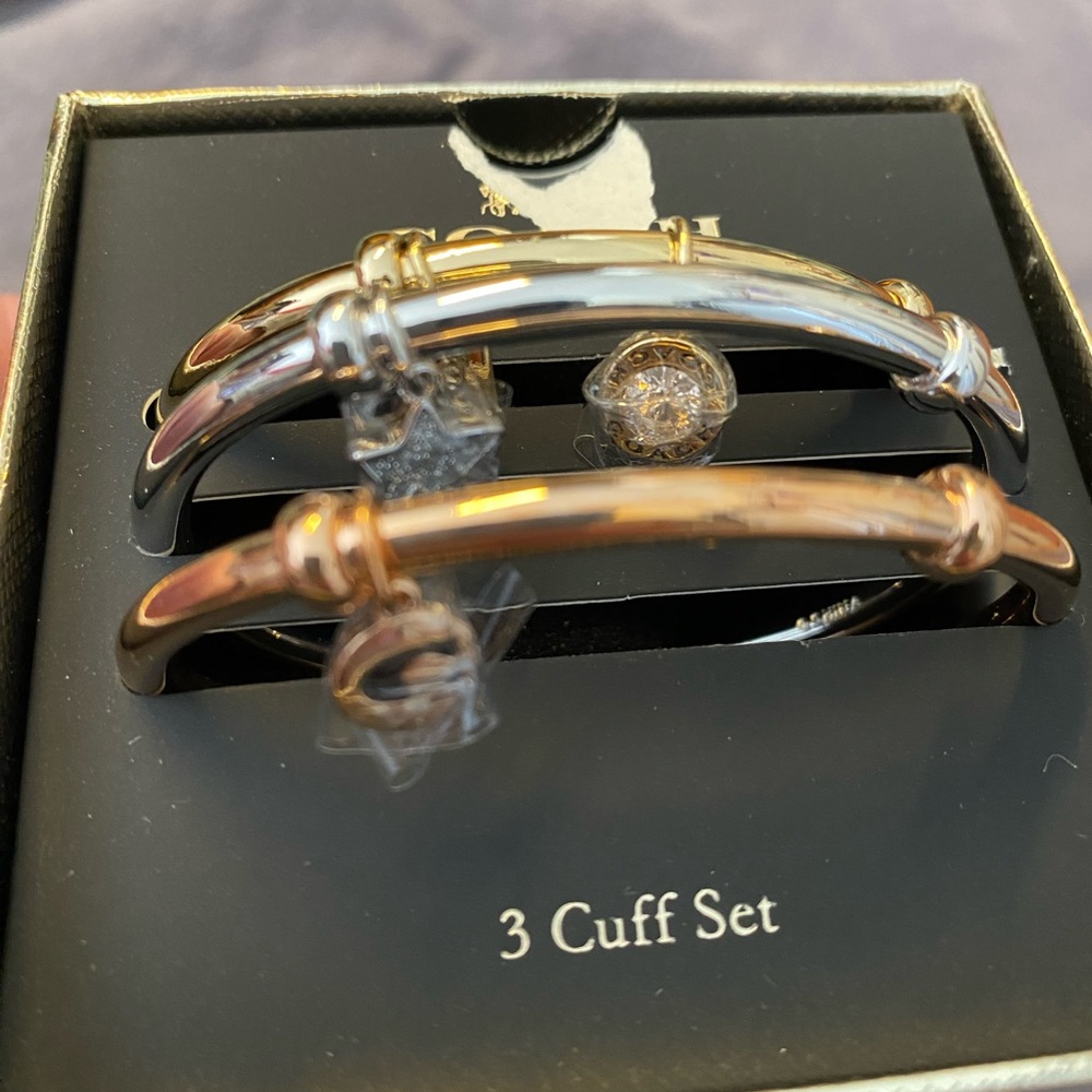 Coach 3 cuff charm bracelet